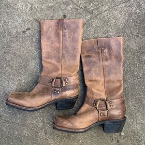 Brown Leather Cowboy Boots